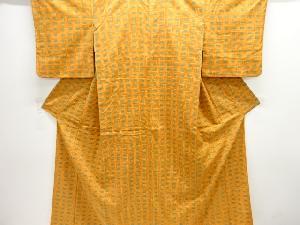 アンティーク　編目模様手織り紬着物